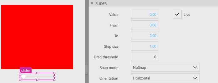 Adjusting the Slider