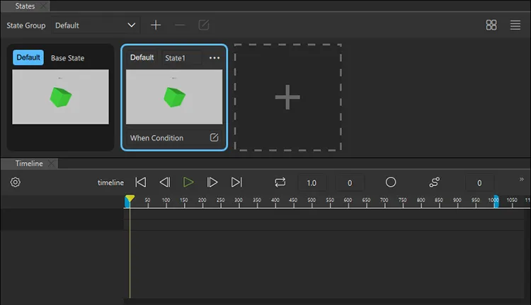 The Timeline and States views.
