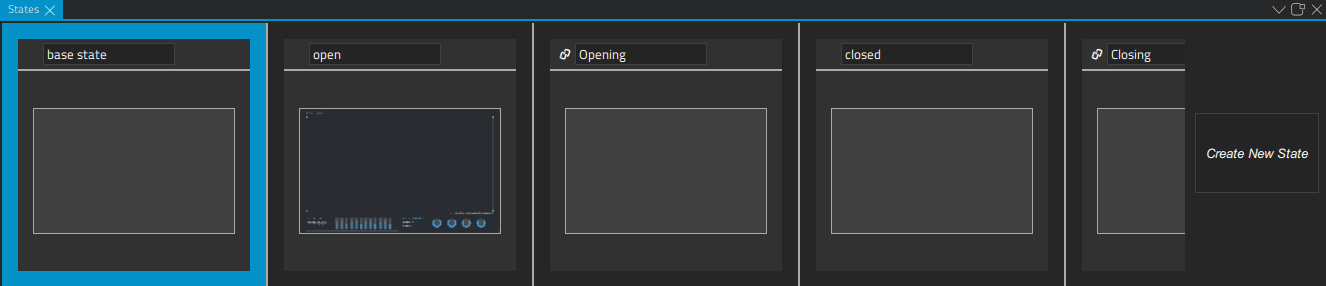 Popup states in the States view
