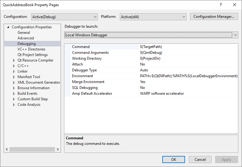 Debugging properties