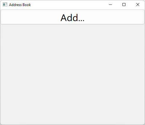 {QuickAddressBook's main window}