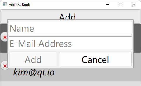 {QuickAddressBook application}