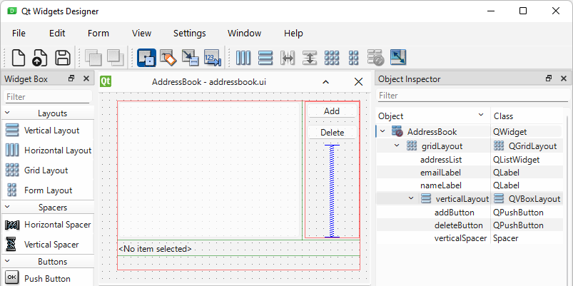 {AddressBook's main view}